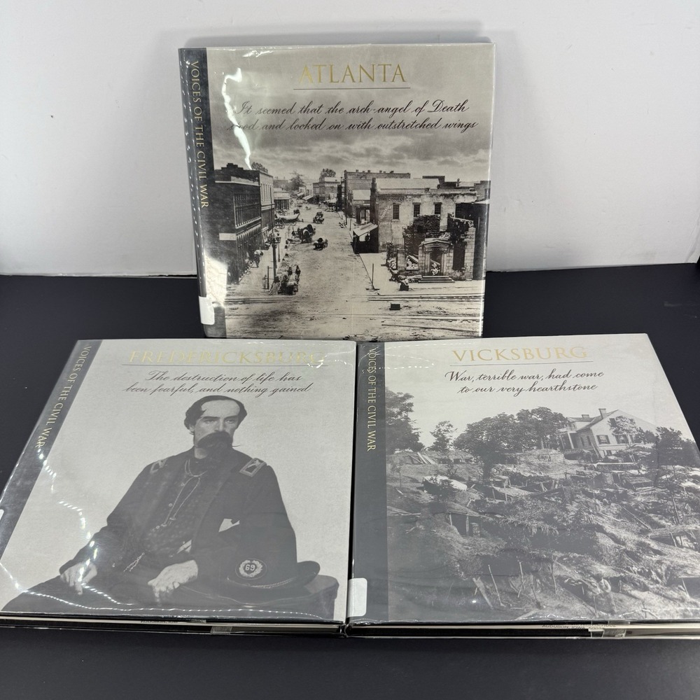 Voices of the Civil War Atlanta Vicksburg Fredericksburg Hardcover 3 Book Lot